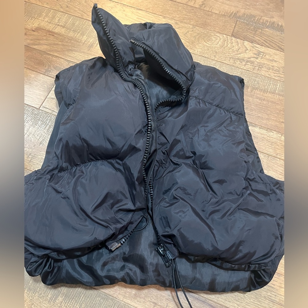 Shein Black Puffer Vest